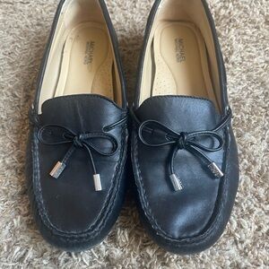 Michael Kors Black Leather Sutton Moccasins for Women - Size 7.5